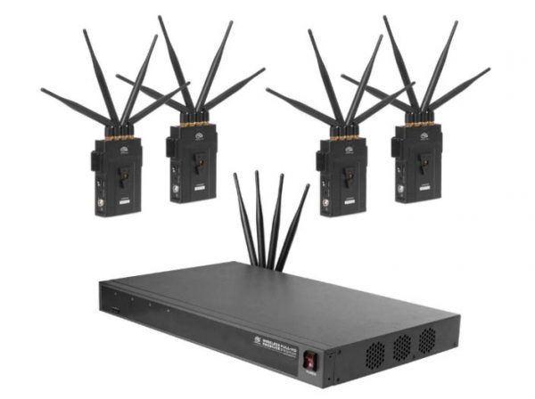 Four In One 2000M-R Full-HD Wireless Video Transmission Kit With Rack Mount Receiver and  4 Transmitter (2.4G)