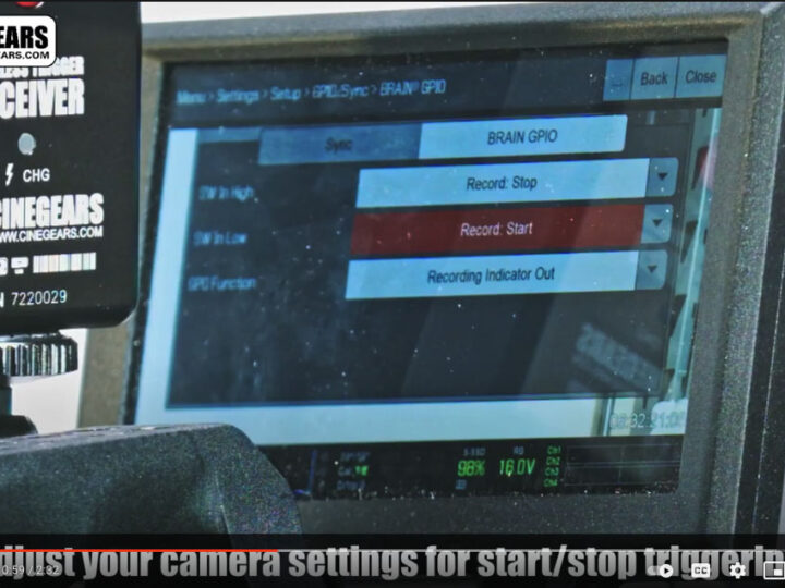 cinegears wireless trigger for Red DSMC 2 cameras